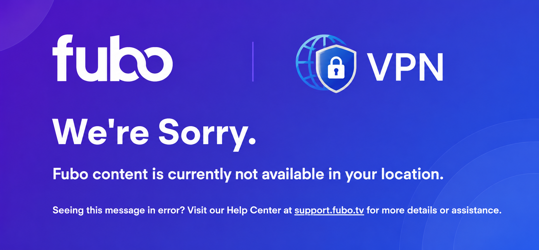 FuboTV not working with VPN