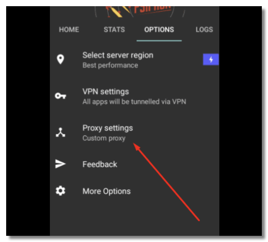 Change Psiphon Pro proxy settings