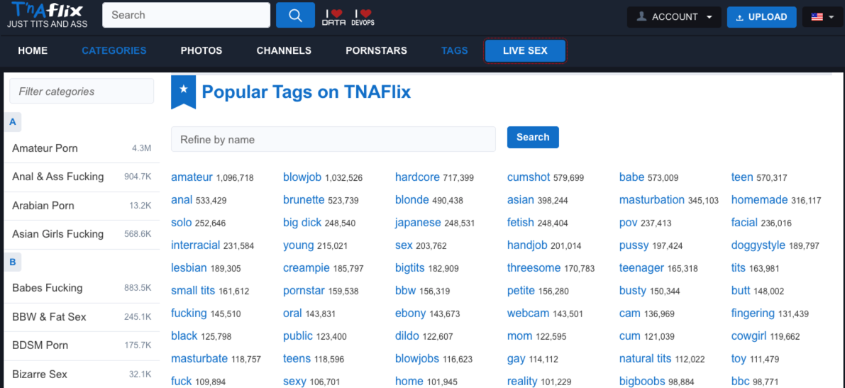 tnaflix pop tags