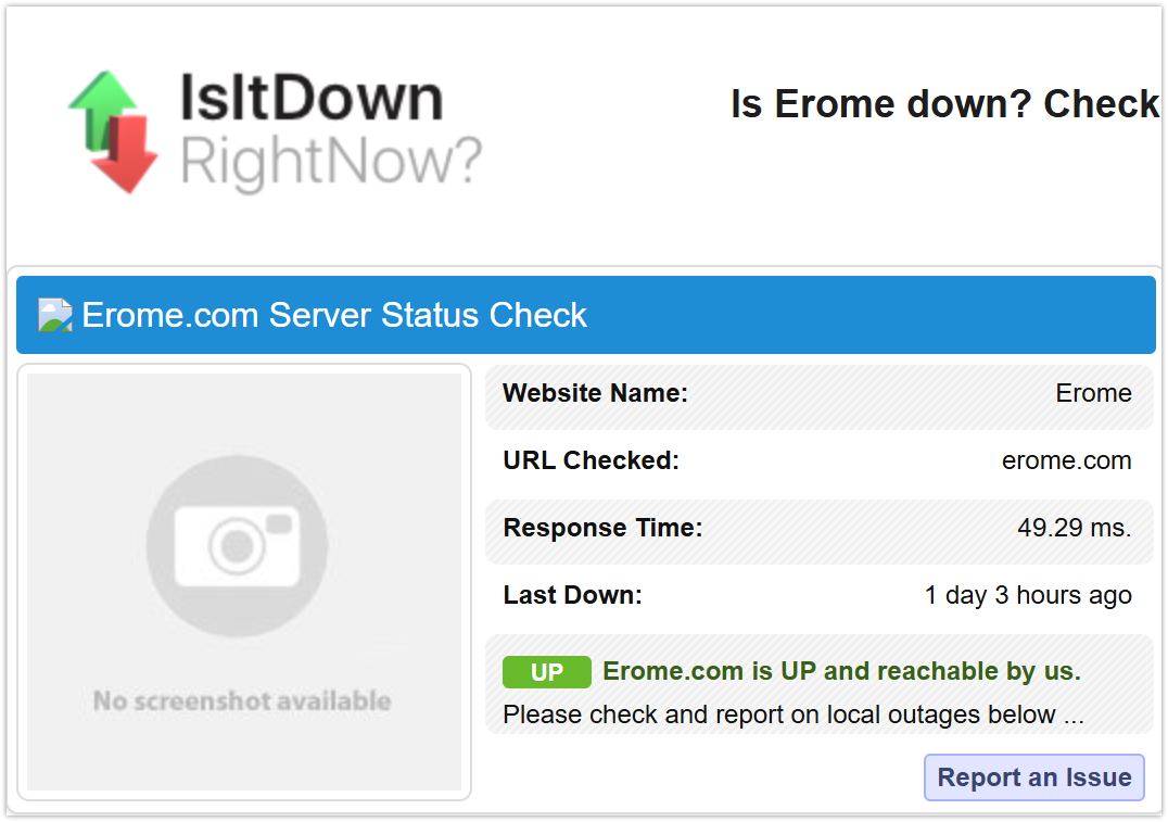 Erome Status