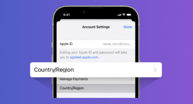 Change Apple ID Country