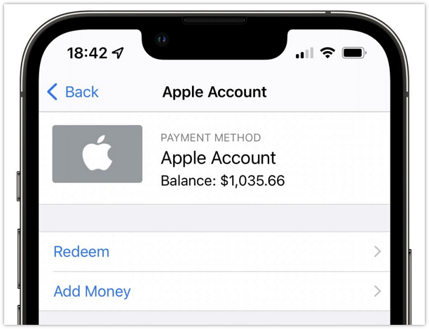 Apple Account Balance