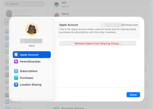 Leave Apple Family Sharing