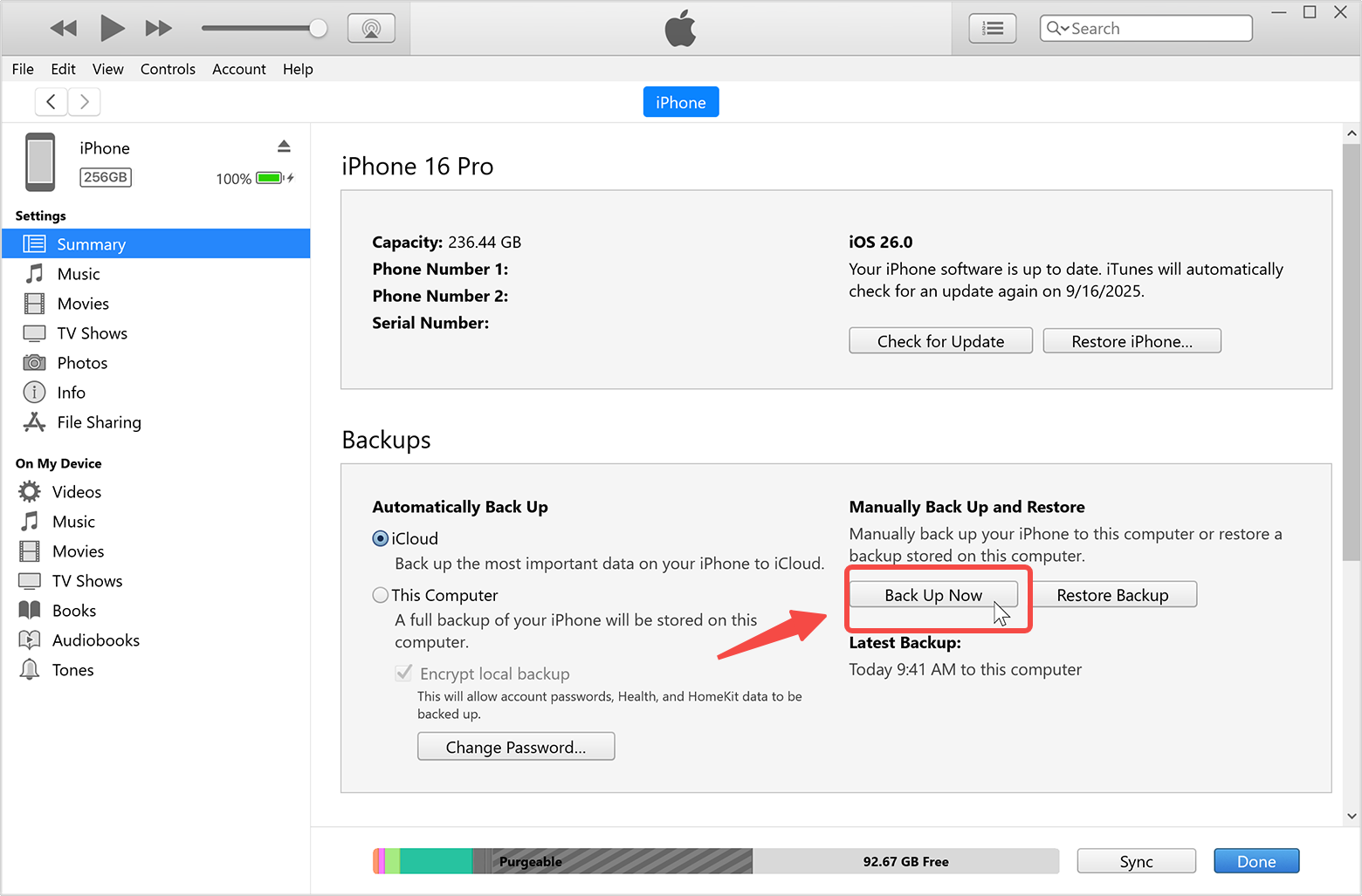 Back Up Apple Data