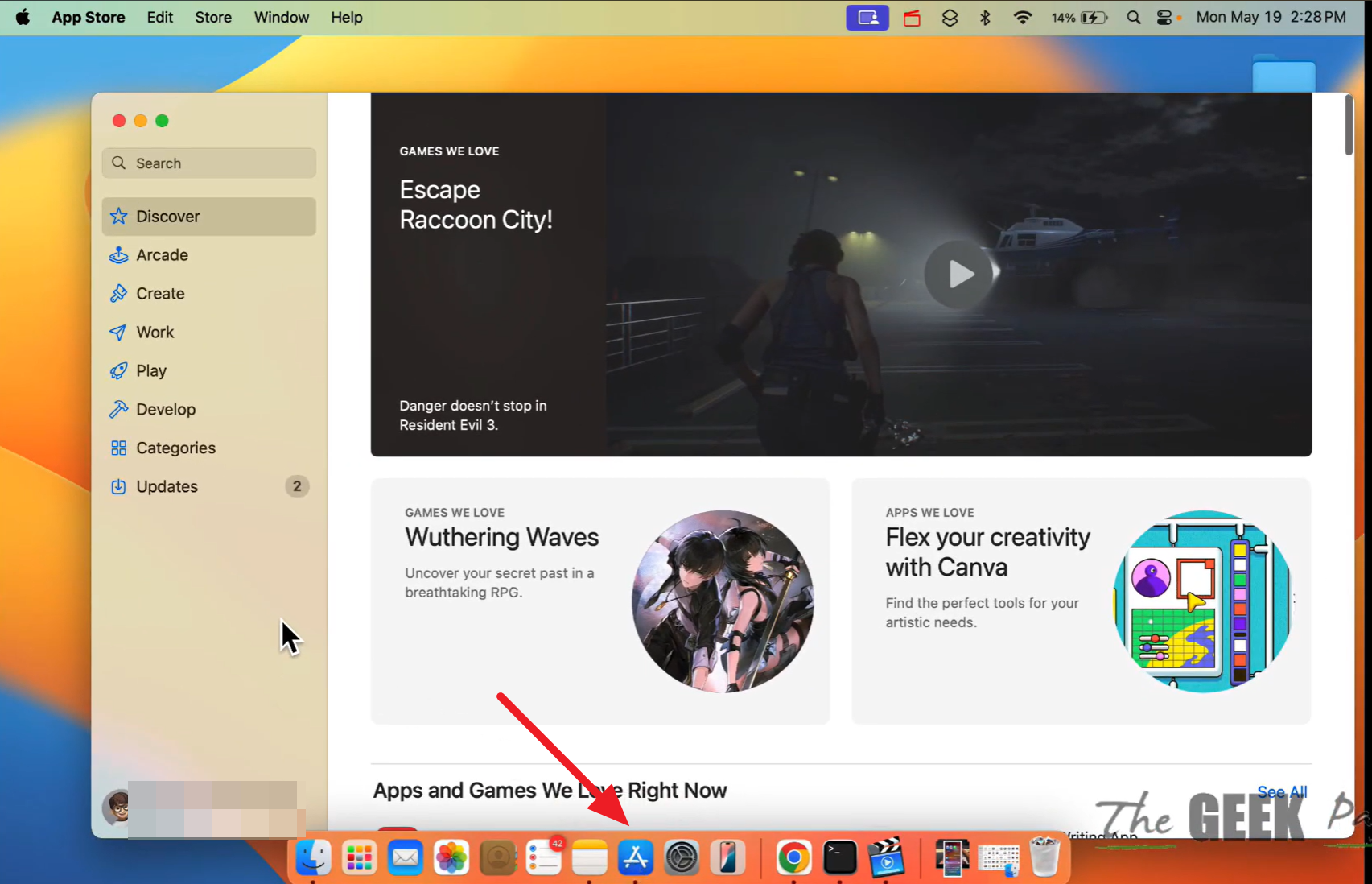 App Store on MacBook