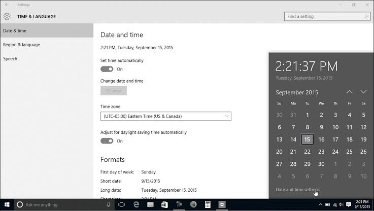Change Date and Time