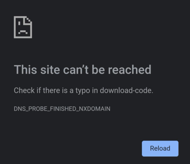 site won't load