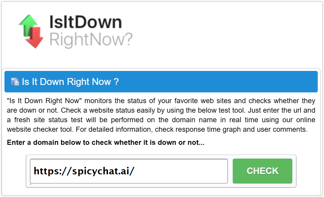Check Spicychat down