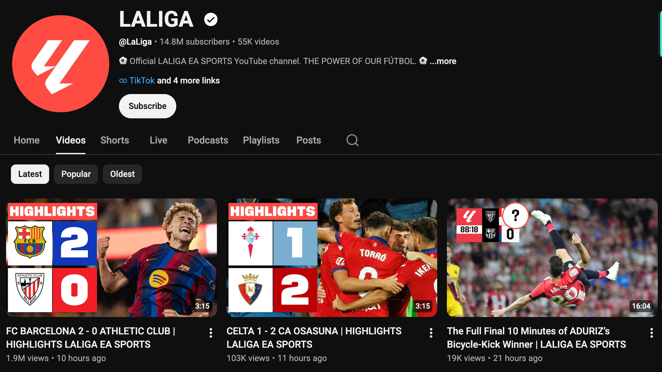 LALIGA Official YouYube Channel