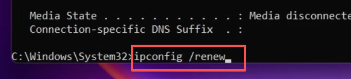 Renew Your IP Address
