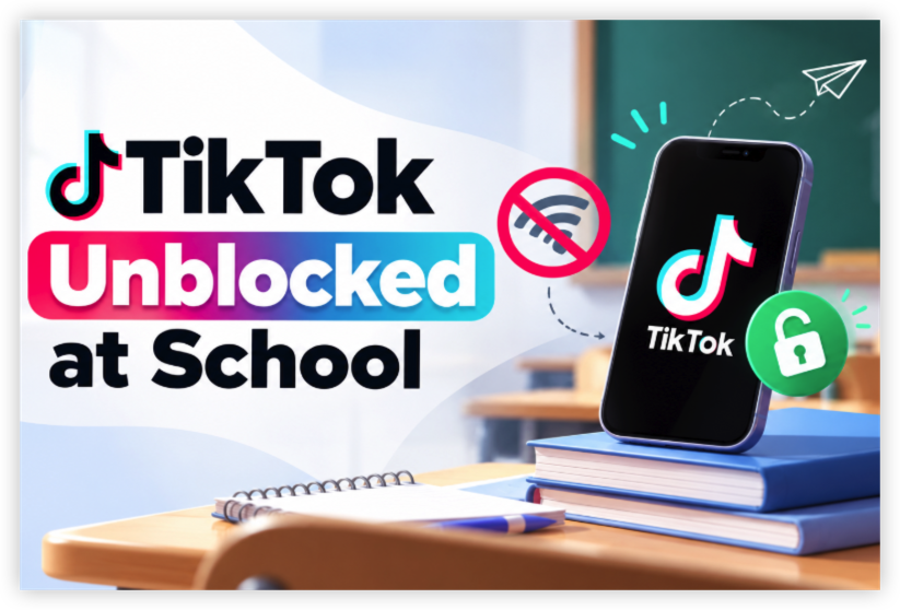 TikTok unblocked at school with and without VPN